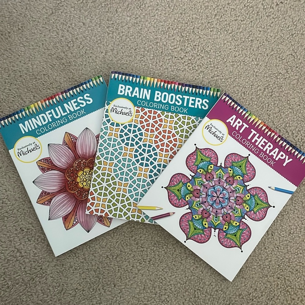 bundle of 3 coloring books